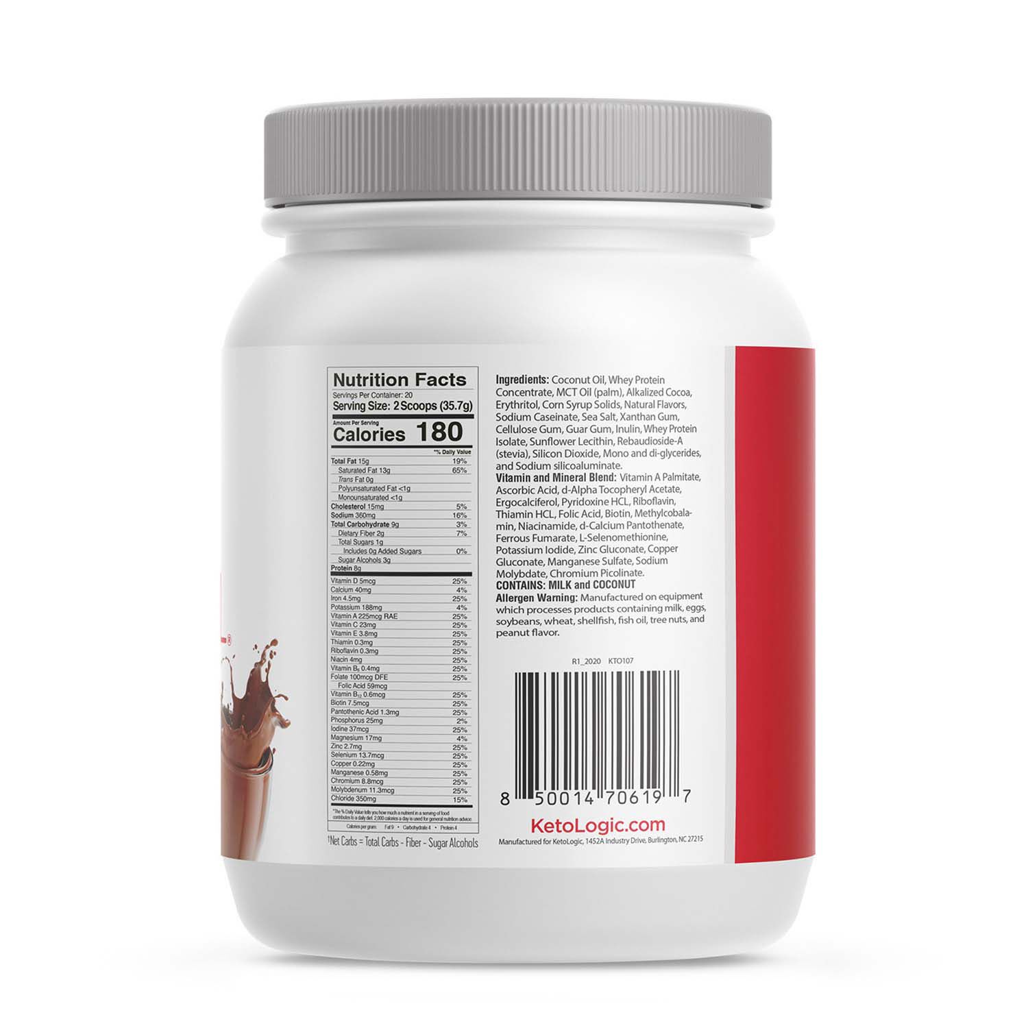 542453 KetoLogic® KetoLogic KetoMeal is a convenient fuel source for